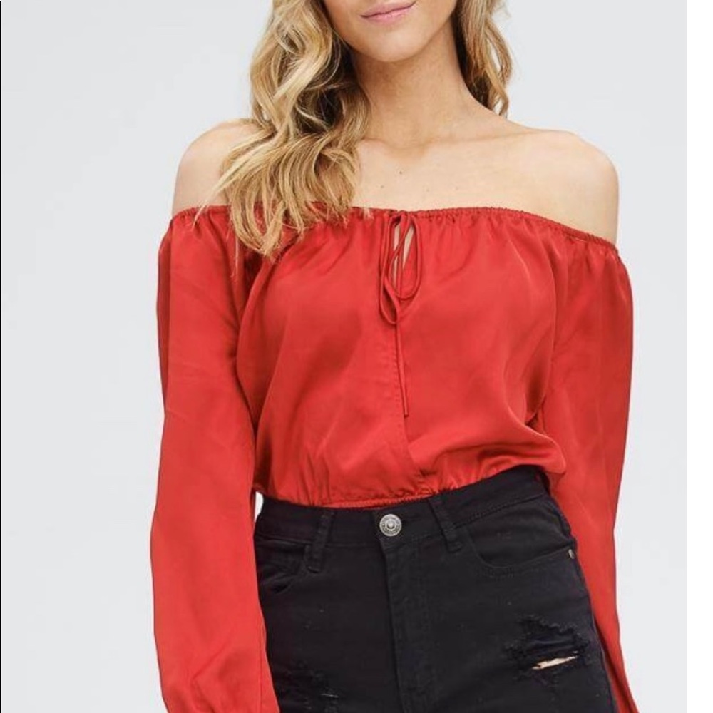 Off the shoulder body suit